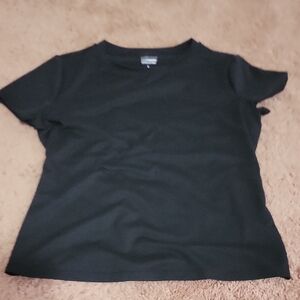 Elegant Black Short Sleeve Women's Tee